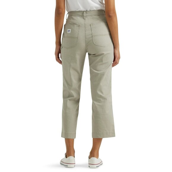 Lee Women's Heritage High Rise Utility Crop Pant, Size 6, Regular Fit, Pockets - Picture 3 of 5